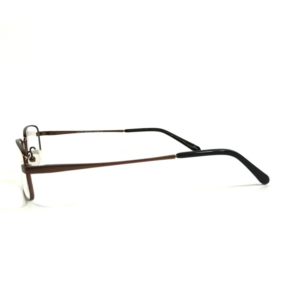 Fregossi Eyeglasses Frames 546 MATTE BROWN Rectangle Wire Rim 52-20-140